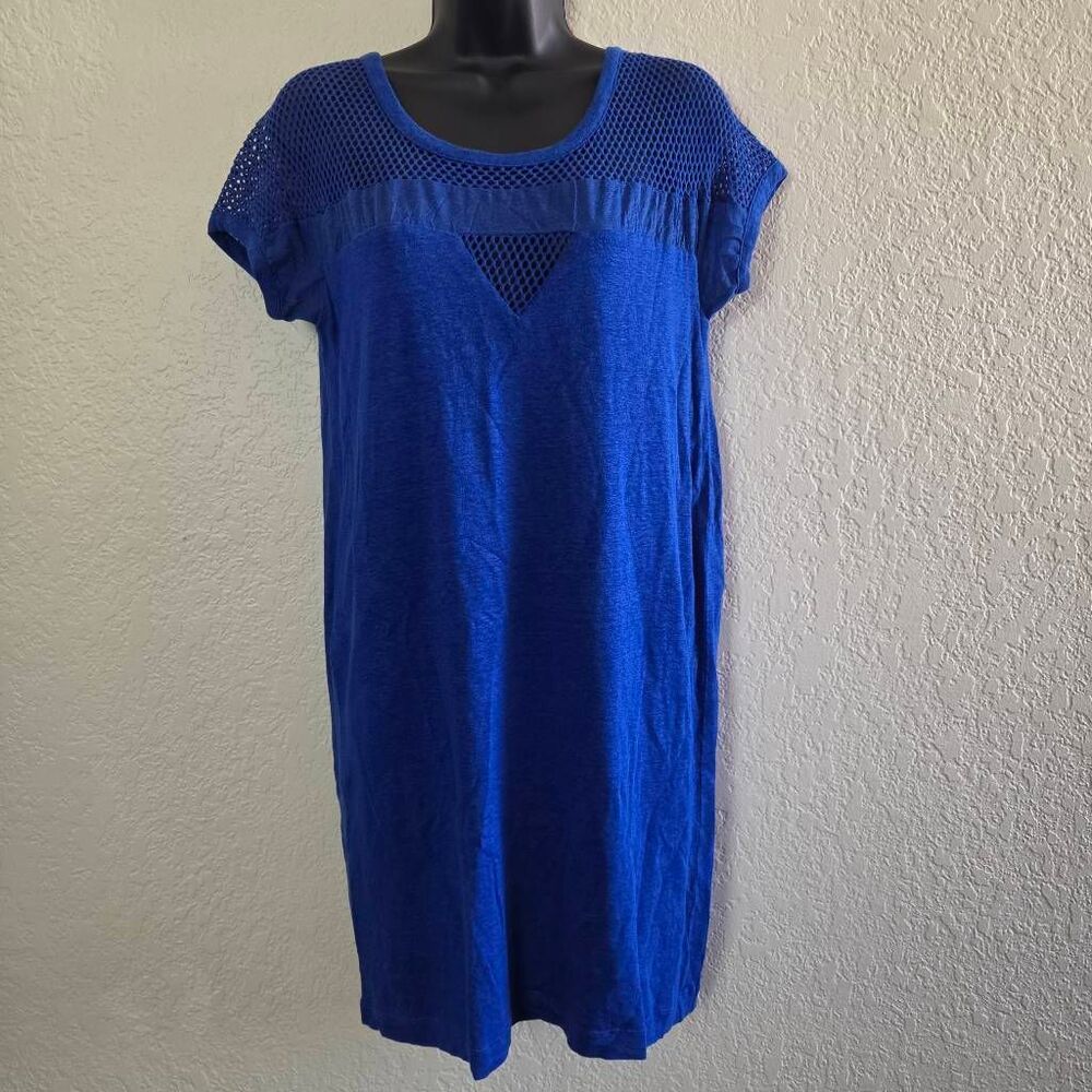 Marc by Marc Jacobs Mesh Yoke Royal Blue Shift Dress